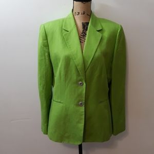 TAHARI Linen Blend Blazer Jacket Size 16